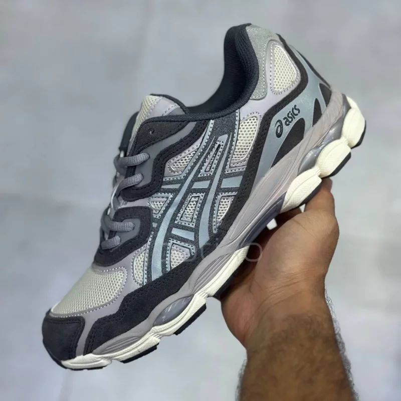 کفش اسیکس ژل ان وای سی اوتمیل ابسیدین گری ASICS Gel-NYC Oatmeal Obsidian Grey