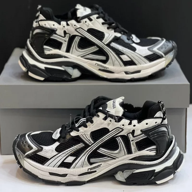 کفش بالنسیاگا رانر مشکی سفید Balenciaga Runner Black White