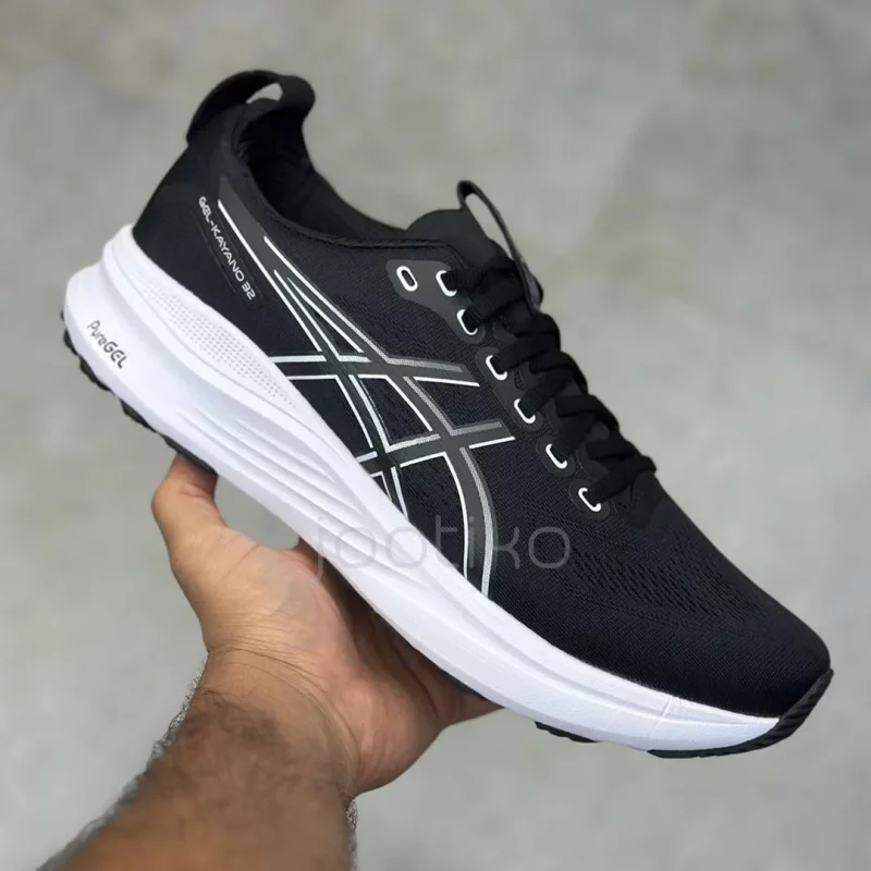 کفش ورزشی اسیکس ژل کایانو 32 مشکی سفید ASICS Gel-Kayano 32 Black White