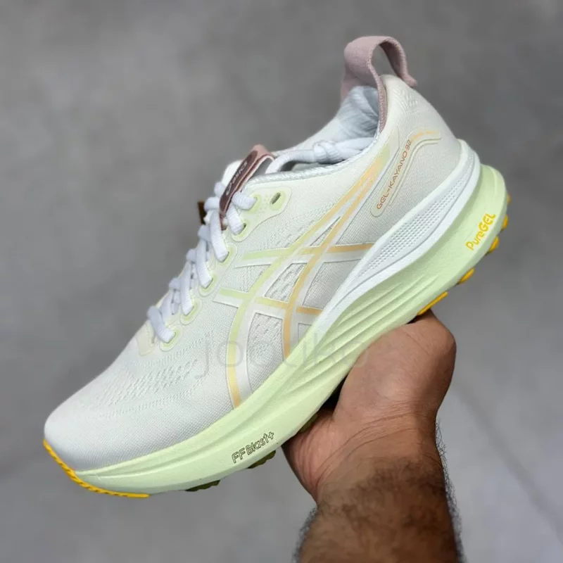 کفش ورزشی اسیکس ژل کایانو 32 ASICS Gel-Kayano 32 White/Orange Glow