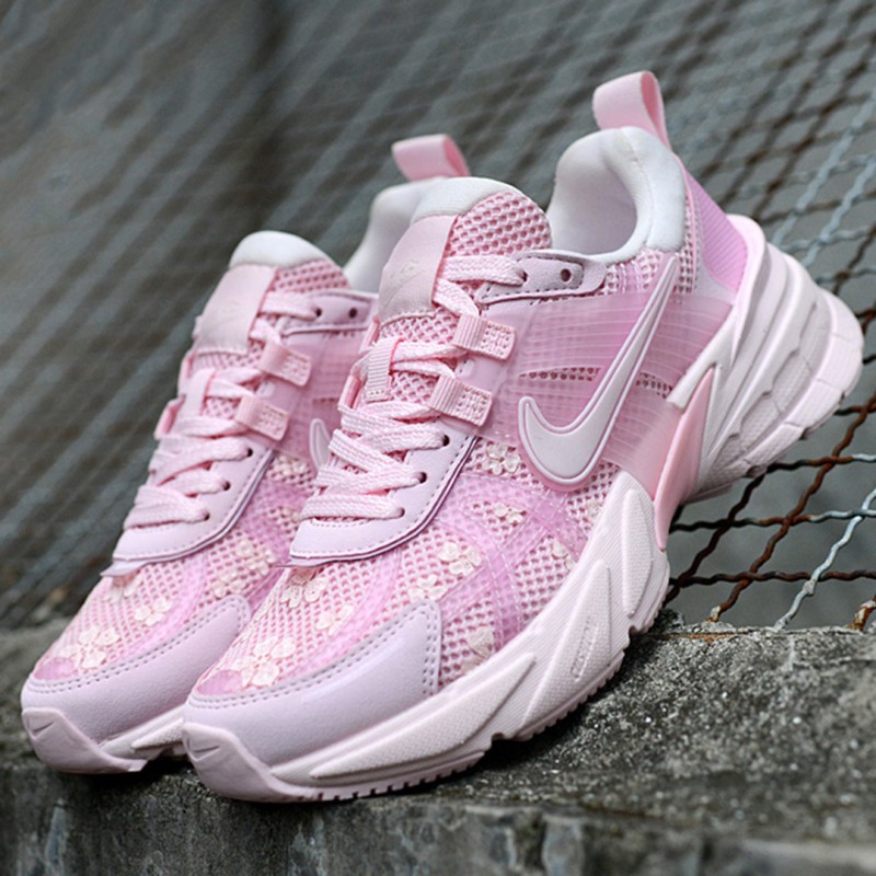 کفش نایک وی تو کی ران صورتی گلدار Nike V2K Run Pink Foam Arctic Pink
