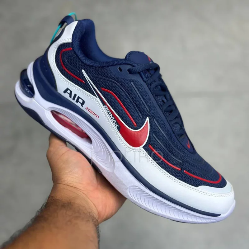 کفش نایک ایرزوم ایرمکس سرمه ای سفید قرمز Nike Air Zoom Air Max Navy White Red
