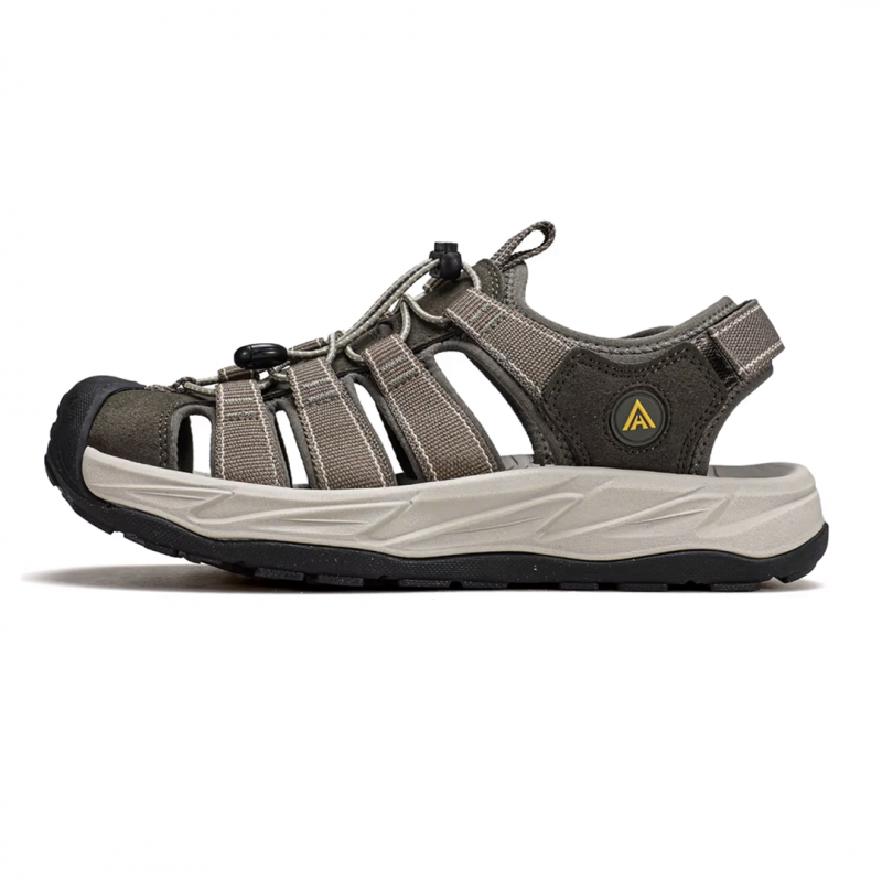 صندل طبیعت گردی هامتو کرم سبز زیتونی خاکی مدل HUMTTO 760289A-3/760289B-7