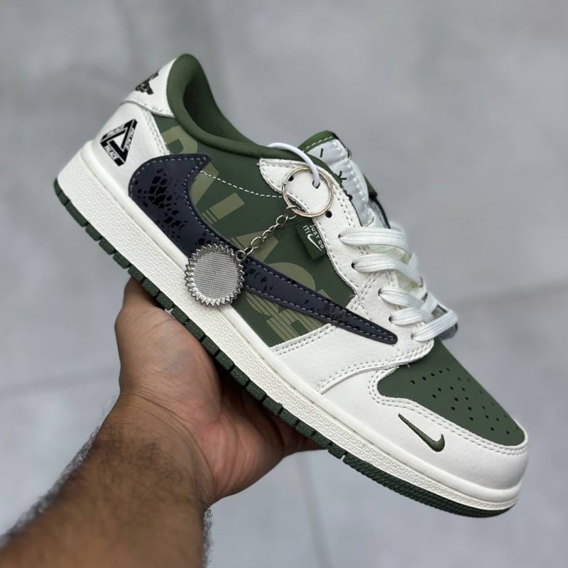 کفش نایک ایر جردن وان لو پالاس کرم سبز Nike Air Jordan 1 Low Palace Cream Green