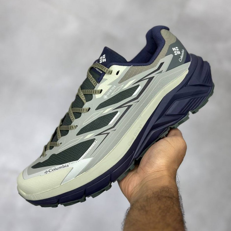 کفش کلمبیا تریل گورتکس سبز طوسی سرمه‌ای Columbia GORE-TEX Trail