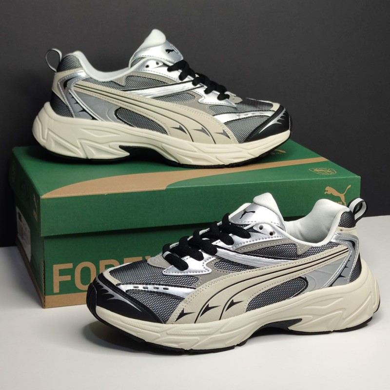 پوما مورفیک متالیک مشکی کرم نقره‌ای PUMA Morphic Metallic Black Frosted Ivory