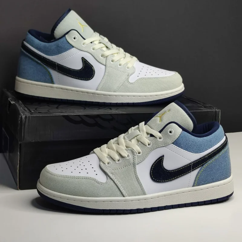 نایک جردن وان لو جین آبی Jordan 1 Low SE Denim Star Blue