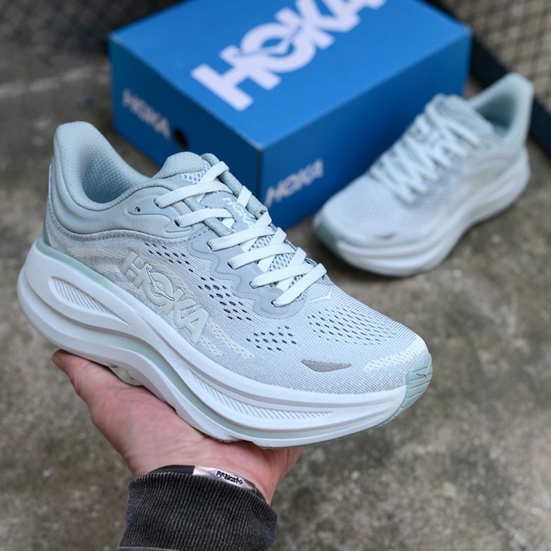 هوکا باندی 9 طوسی آبی سبز Hoka Bondi 9 Druzy Droplet 1162012-DRZY