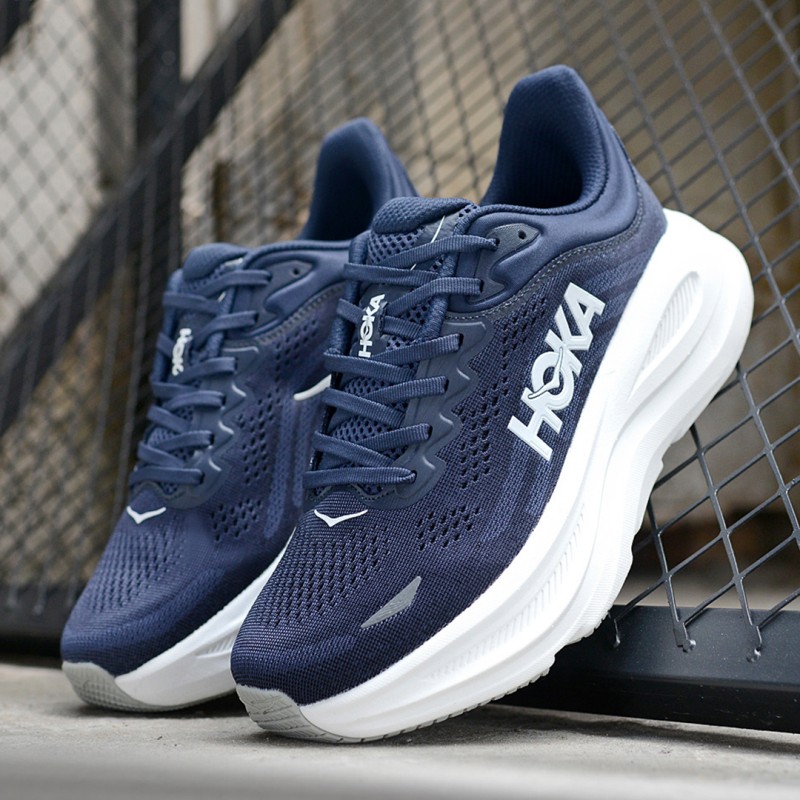 هوکا باندی 9 سرمه ای سفید Hoka Bondi 9 Varsity Navy White 1162011-VYN