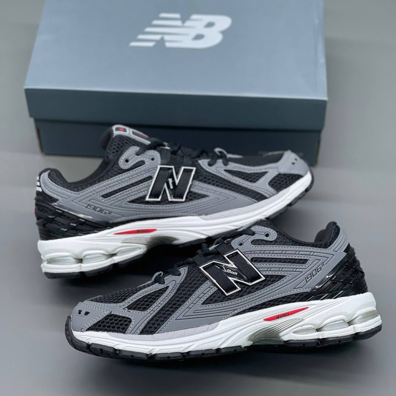 کفش نیوبالانس 1906R مشکی خاکستری سفید New Balance 1906R Black Team Red Castlerock