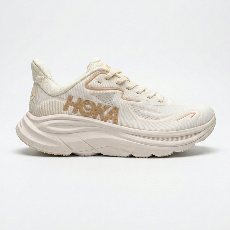 کفش هوکا کلیفتون 10 کرم طلایی متالیک Hoka Clifton 10 Vanilla Birch 1162031-VCH