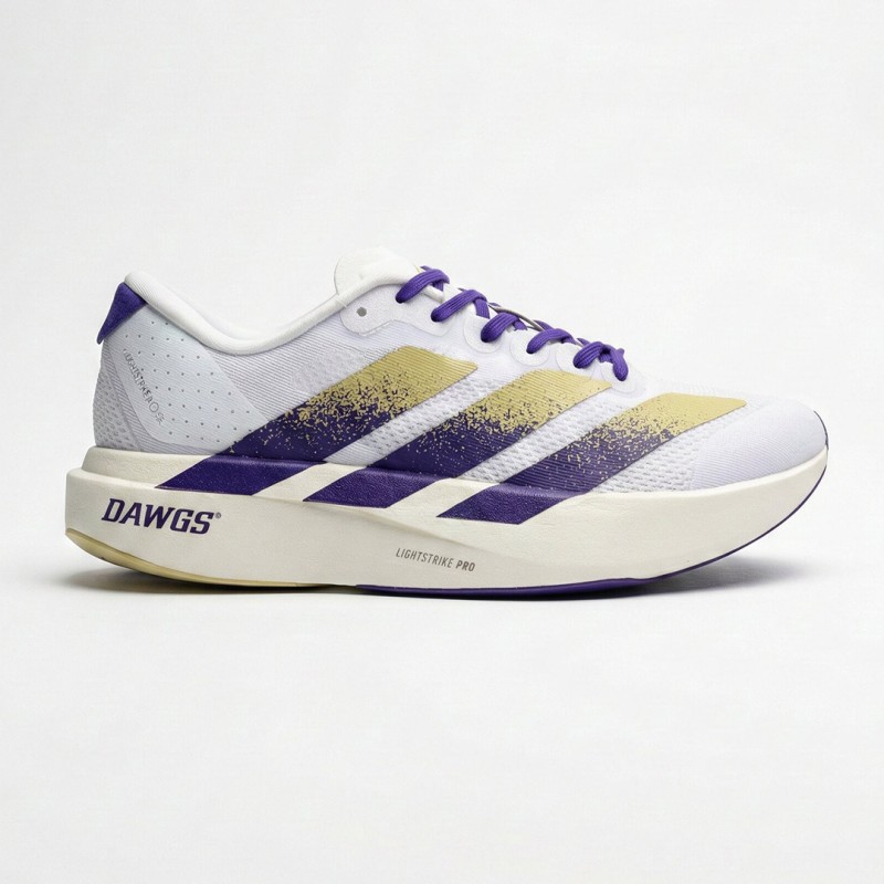 آدیداس آدیزیرو سفید بنفش طلایی adidas Adizero Evo SL Washington JQ4578