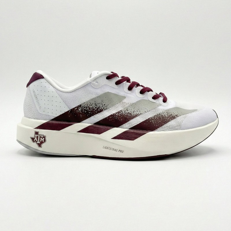 آدیداس آدیزیرو سفید زرشکی خاکستری adidas Adizero Evo SL Texas A&M JQ4566