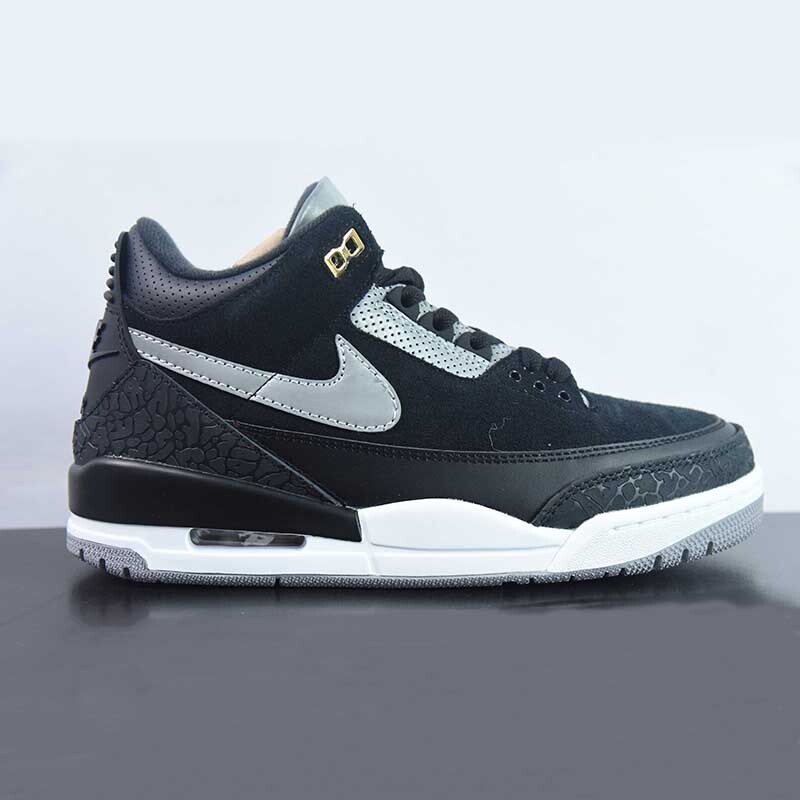نایک جردن 3 رترو تینکر بلک سمنت گلد Jordan 3 Retro Tinker Black Cement Gold