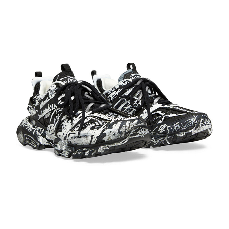 بالنسیاگا ترک گرافیتی Balenciaga Track Graffiti Black White