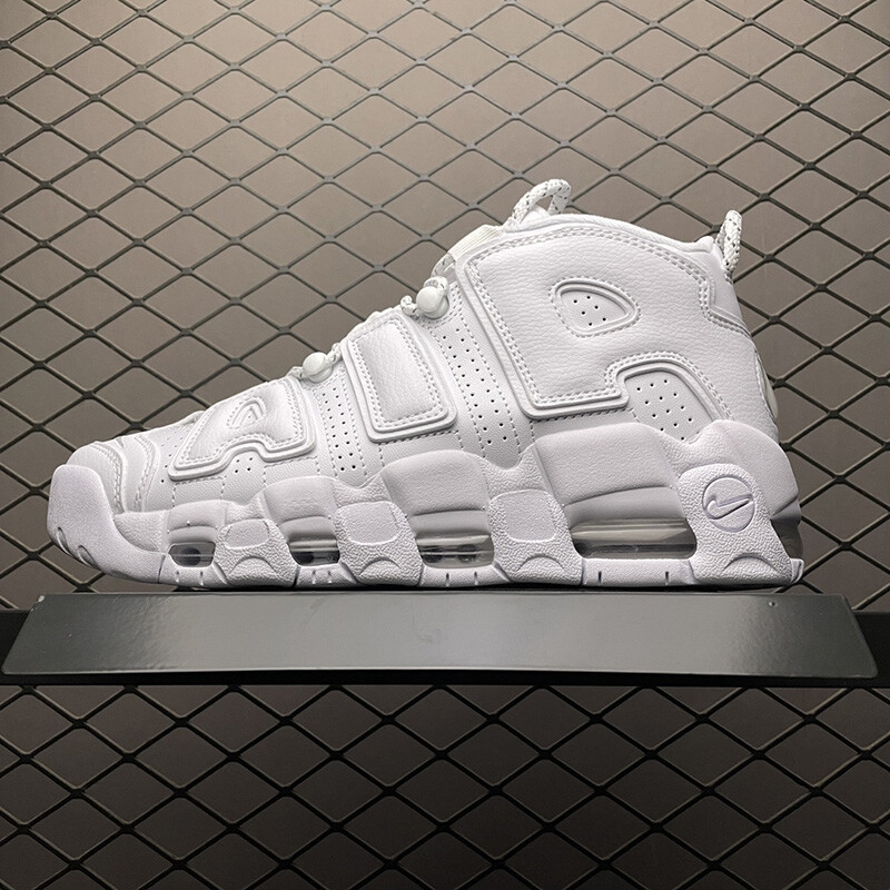 نایک ایر مور آپتمپو تریپل وایت Nike Air More Uptempo Triple White