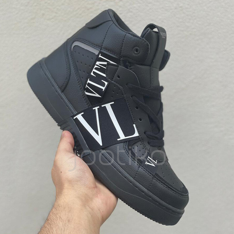 والنتینو گاروانی Valentino Garavani Leather VL7N Mid-Top
