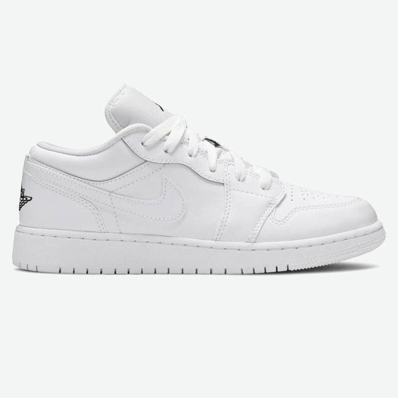 جردن وان وایت بلک Air Jordan 1 Low GS White Black