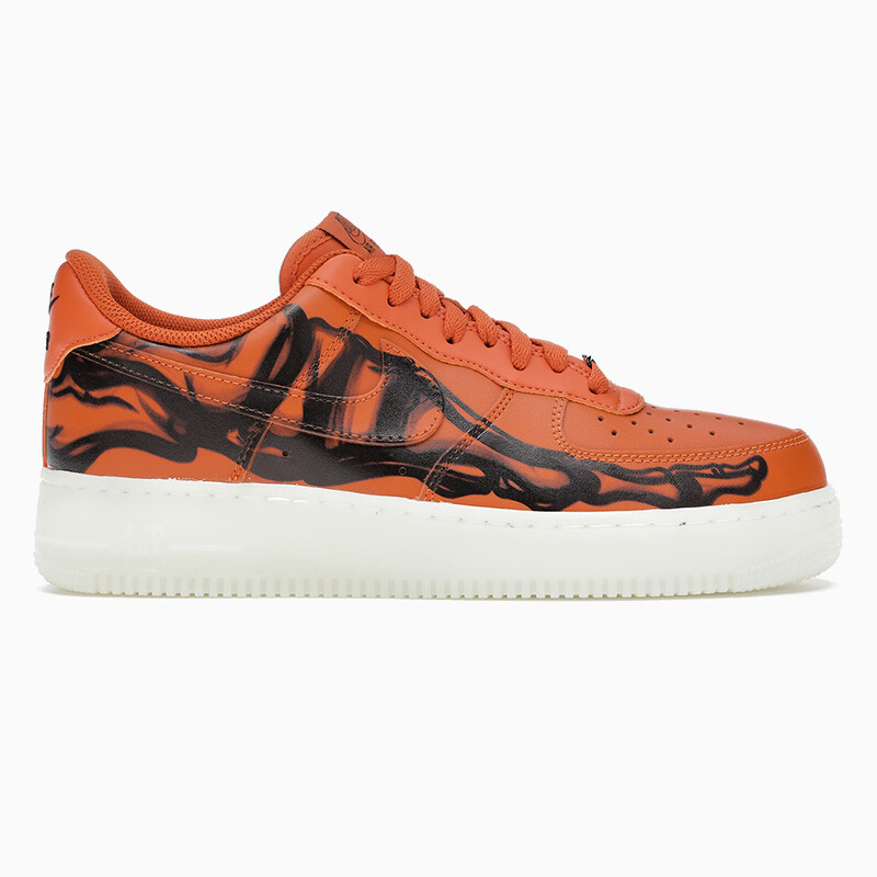 نایک ایرفورس وان اسکلتون Nike Air Force 1 Low Orange Skeleton