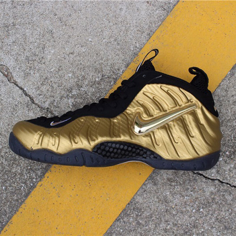 نایک ایر فومپوزیت پرو متالیک گُلد Air Nike Foamposite Pro Metallic Gold