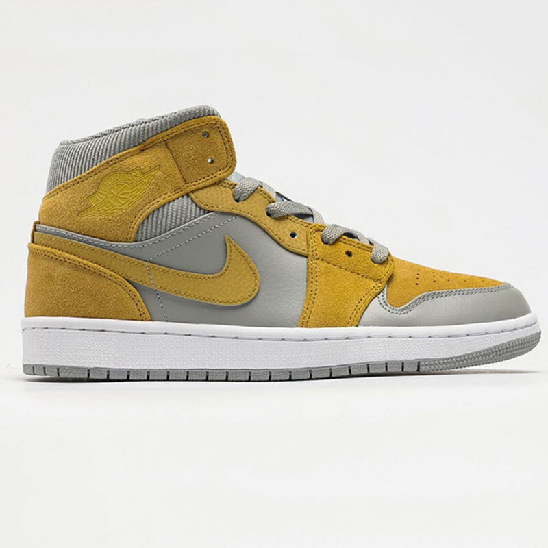 جردن وان میکسد تکسچرز یلو Jordan 1 Mid Mixed Textures Yellow