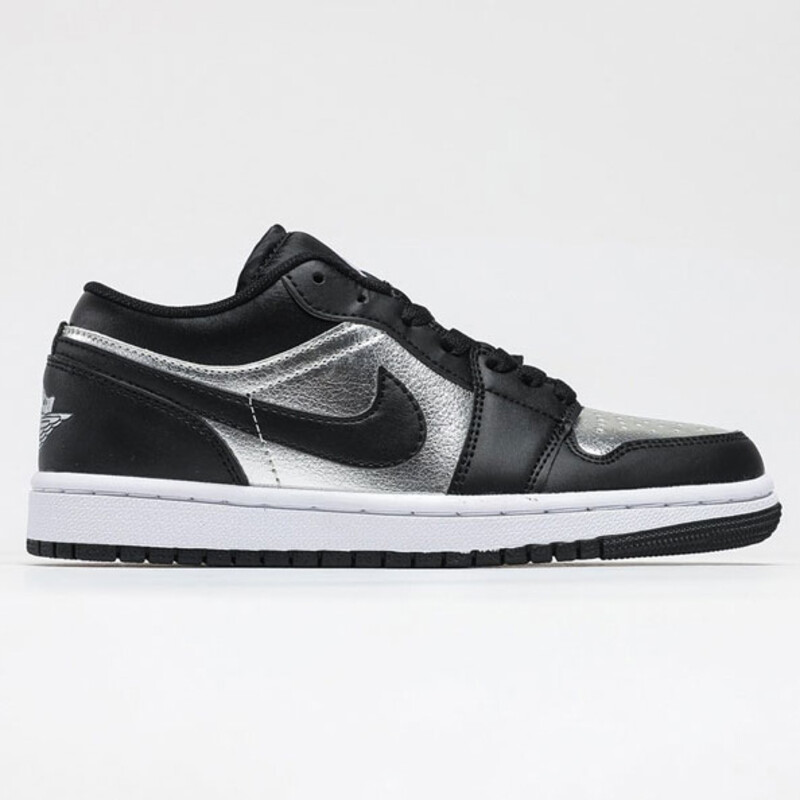 جردن وان بلک متالیک سیلور Jordan 1 Low Black Metallic Silver