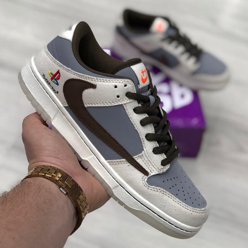 نایک دانک پلی استیشن Nike Dunk Low Travis Scott x Playstation
