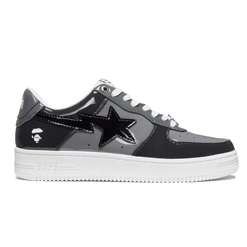 بتینگ ایپ بیپ استا A Bathing Ape Bape Sta Low Grey Black