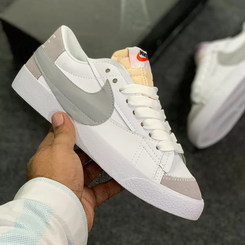 نایک بلیزر جامبو Nike Blazer Low 77 Jumbo White Grey سفید طوسی