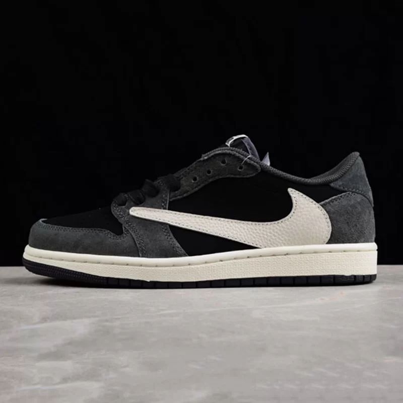 ایر جردن وان Jordan 1 Low OG Grey/Black Suede leather جیر
