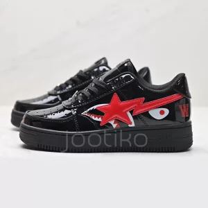 بتینگ ایپ بیپ استا شارک A Bathing Ape Bape Sta Low Shark Black مشکی قرمز