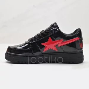 بتینگ ایپ بیپ استا شارک A Bathing Ape Bape Sta Low Shark Black مشکی قرمز