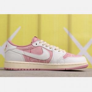 جردن وان لو Travis Scott x Air Jordan 1 Low OG Dark Pony Pink دارک پونی پینک