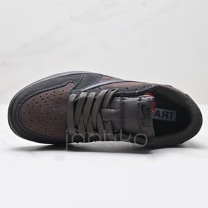 ایر جردن وان لو Travis Scott x Air Jordan 1 Low OG Dark Brown Beige قهوه ای کرم
