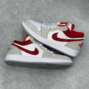 نایک جردن وان لو Jordan 1 Low Light Smoke Grey Gym Red طوسی قرمز