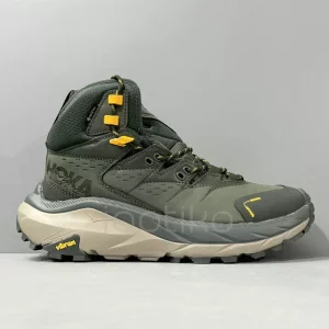 کفش کوهنوردی هوکا گورتکس Hoka Kaha 2 High GTX سبز زیتونی / زرد