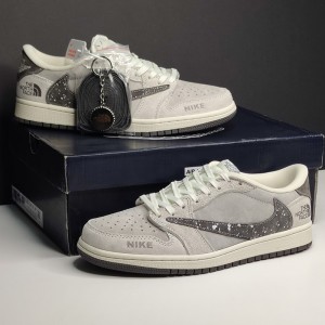 نایک ایرجردن وان لو نورث فیس Nike Air Jordan 1 Low Travis Scott X The North Face