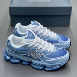 کفش نیوبالانس سفید طوسی آبی New Balance Abzorb 2000 White Grey Blue