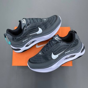 کفش نایک ایرزوم ایرمکس طوسی تیره سفید Nike Air Zoom Air Max