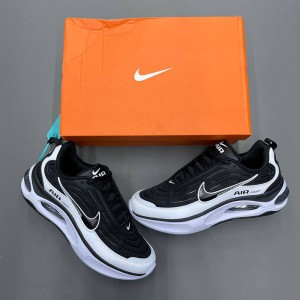 کفش نایک ایرزوم ایرمکس طوسی تیره سفید Nike Air Zoom Air Max