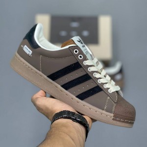 کتونی آدیداس سوپراستار قهوه‌ای مشکی adidas Superstar Song for the Mute Brown Black