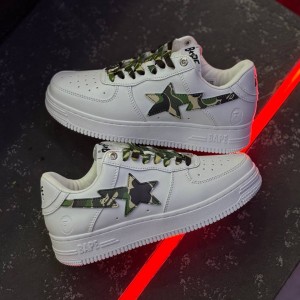 کفش بتینگ ایپ بیپ استا سفید چریکی A Bathing Ape Bape Sta White Camo