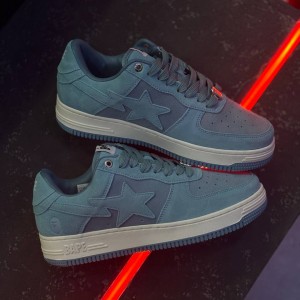بتینگ ایپ بیپ استا آبی جیر A Bathing Ape Bape Sta Blue Suede
