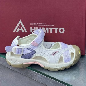 صندل طبیعت گردی زنانه هامتو سفید بنفش مدل HUMTTO HT9602-12