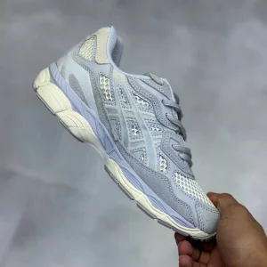 اسیکس ژل ان وای سی طوسی آبی کم رنگ ASICS GEL-NYC Ivory/Mid Grey