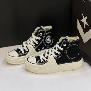 کفش کانورس چاک تیلور آل استار کانستراکت های وینتیج Converse Chuck Taylor All Star Construct Hi Black Vintage White