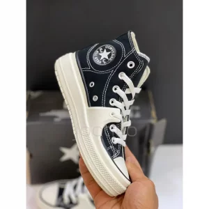 کانورس چاک تیلور آل استار کانستراکت های وینتیج Converse Chuck Taylor All Star Construct Hi Black Vintage White