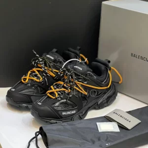 بالنسیاگا ترک مشکی نارنجی Balenciaga Track Trail Laces Black Orange