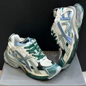 بالنسیاگا رانر سفید سبز آبی Balenciaga Runner White Green Blue