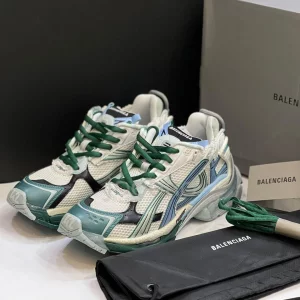 بالنسیاگا رانر سفید سبز آبی Balenciaga Runner White Green Blue